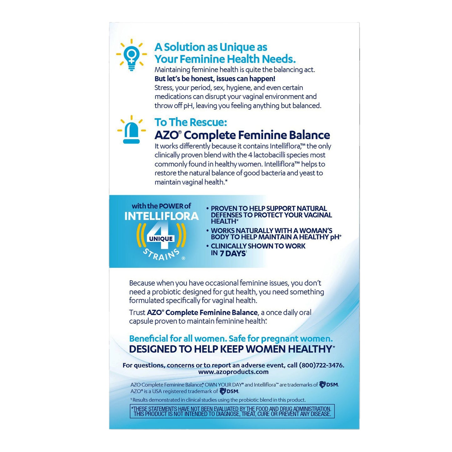 AZO® Complete Feminine Balance Daily Probiotic Capsules 787651760162