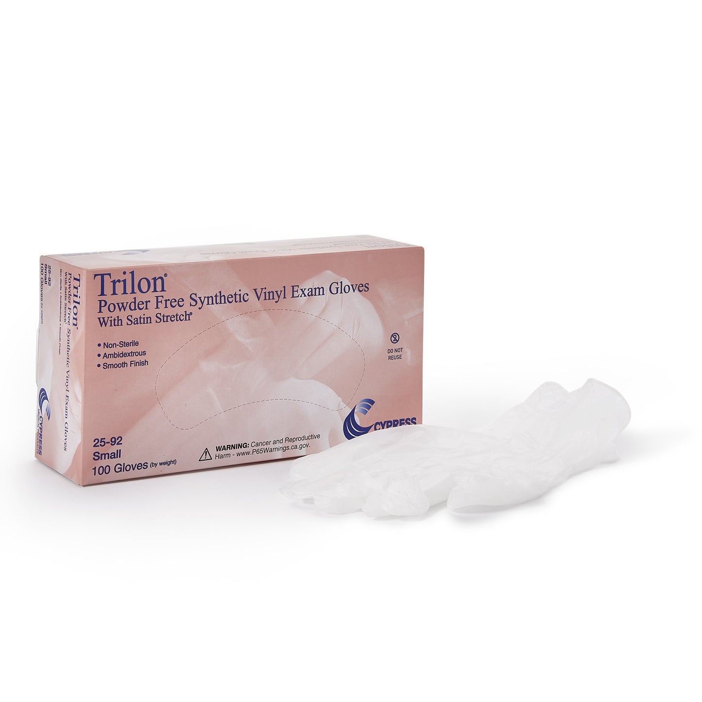 Trilon® Vinyl Exam Glove, Small, Clear 25-92