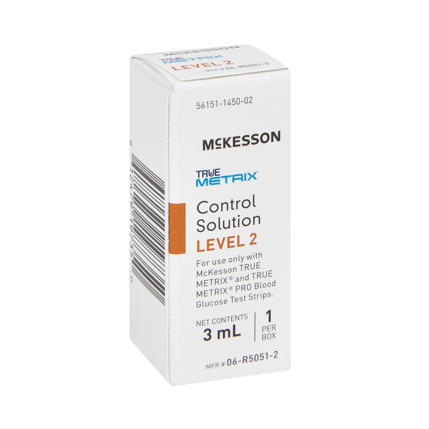 McKesson True Metrix Blood Glucose Testing, Control Solution, 3 mL, Level 2 06-R5051-2