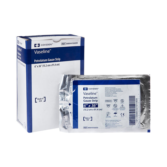 Petrolatum Impregnated Dressing Vaseline® Rectangle 6 X 36 Inch Sterile - 8884416600