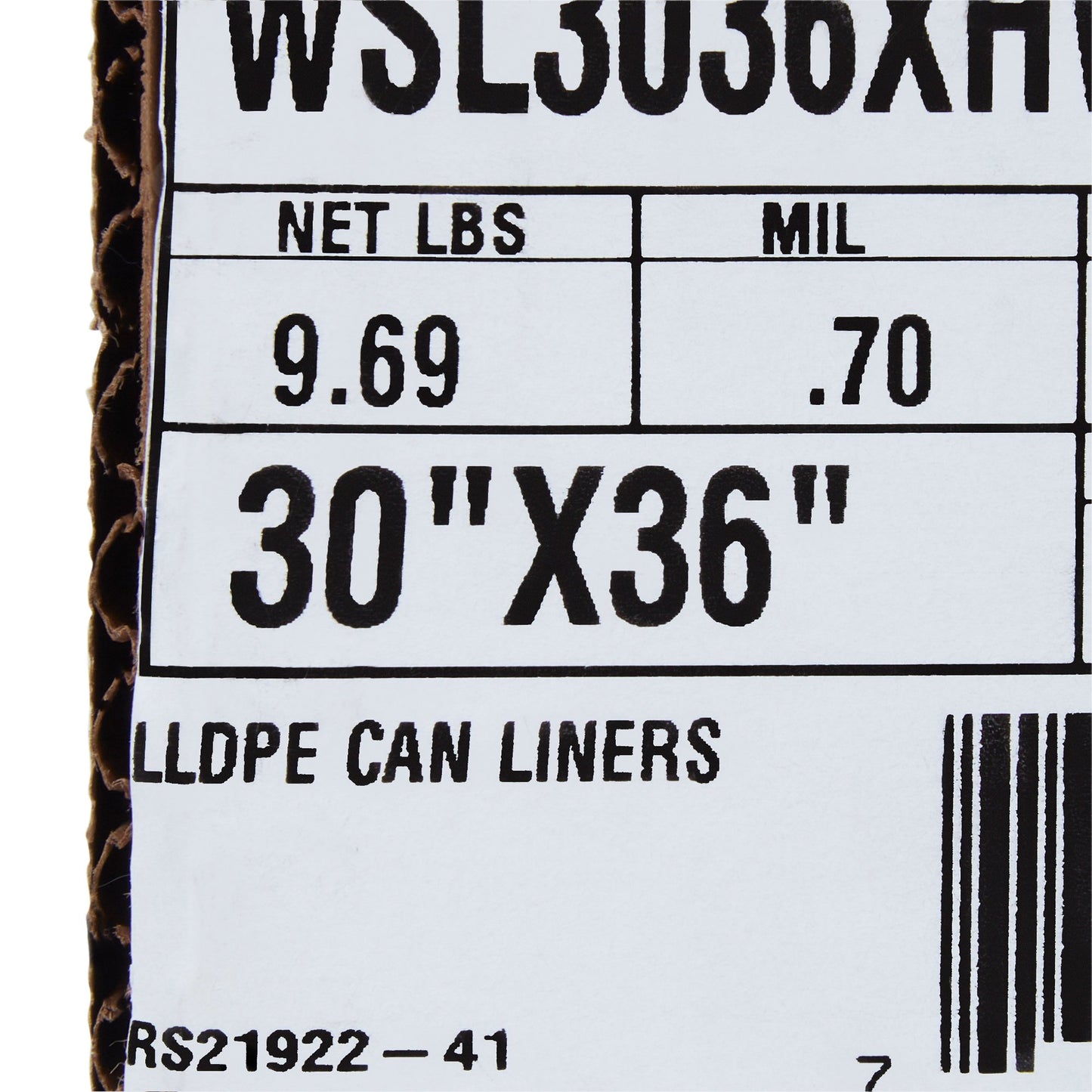 McKesson Extra Heavy Duty White Trash Bags, 30 gal, 0.7 Mil WSL3036XHW-2