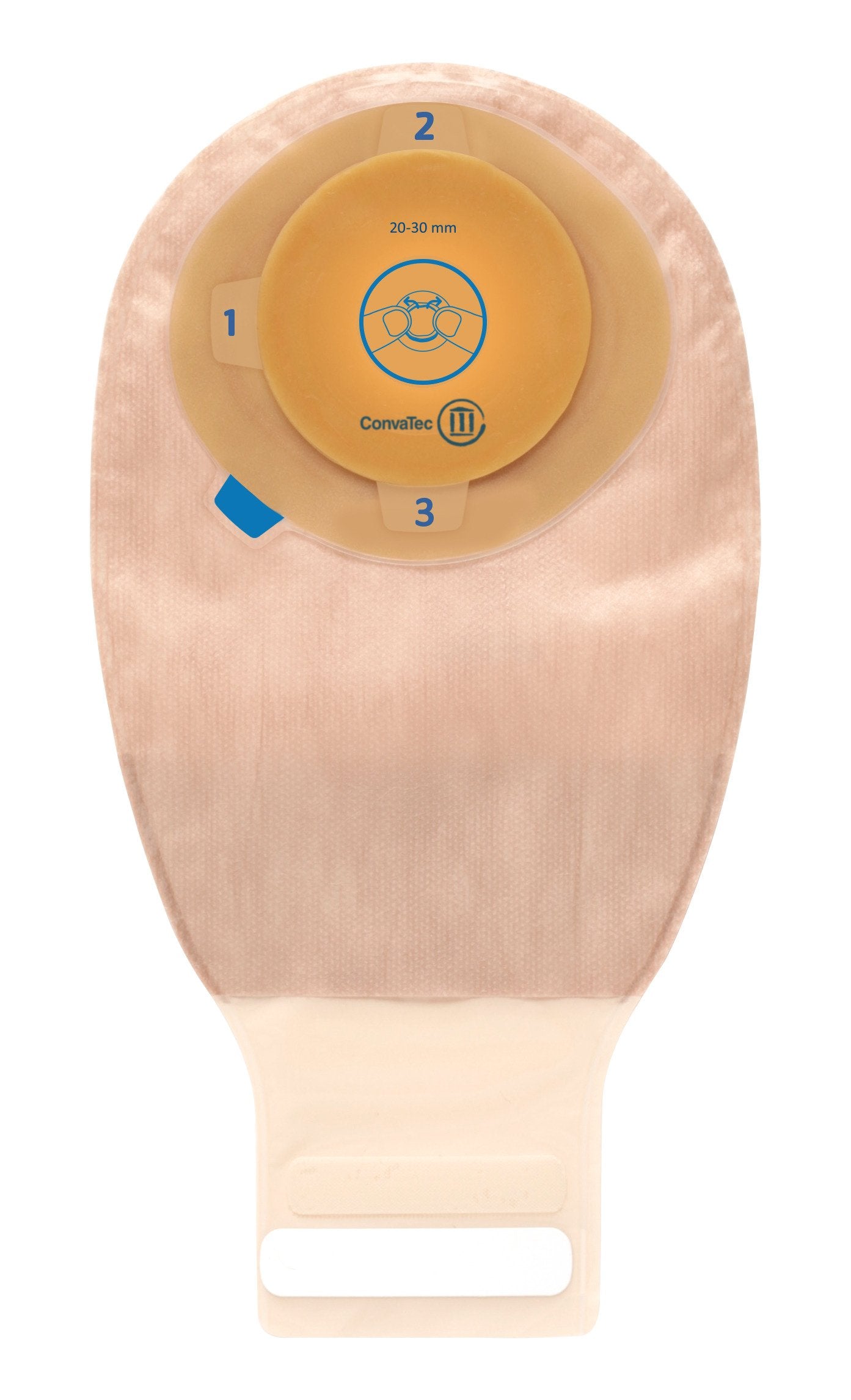 Ostomy Pouch Esteem®+ One-Piece System 12 Inch Length Mold to Fit 1-3/16 to 1-9/16 Inch Stoma Drainable - 413516