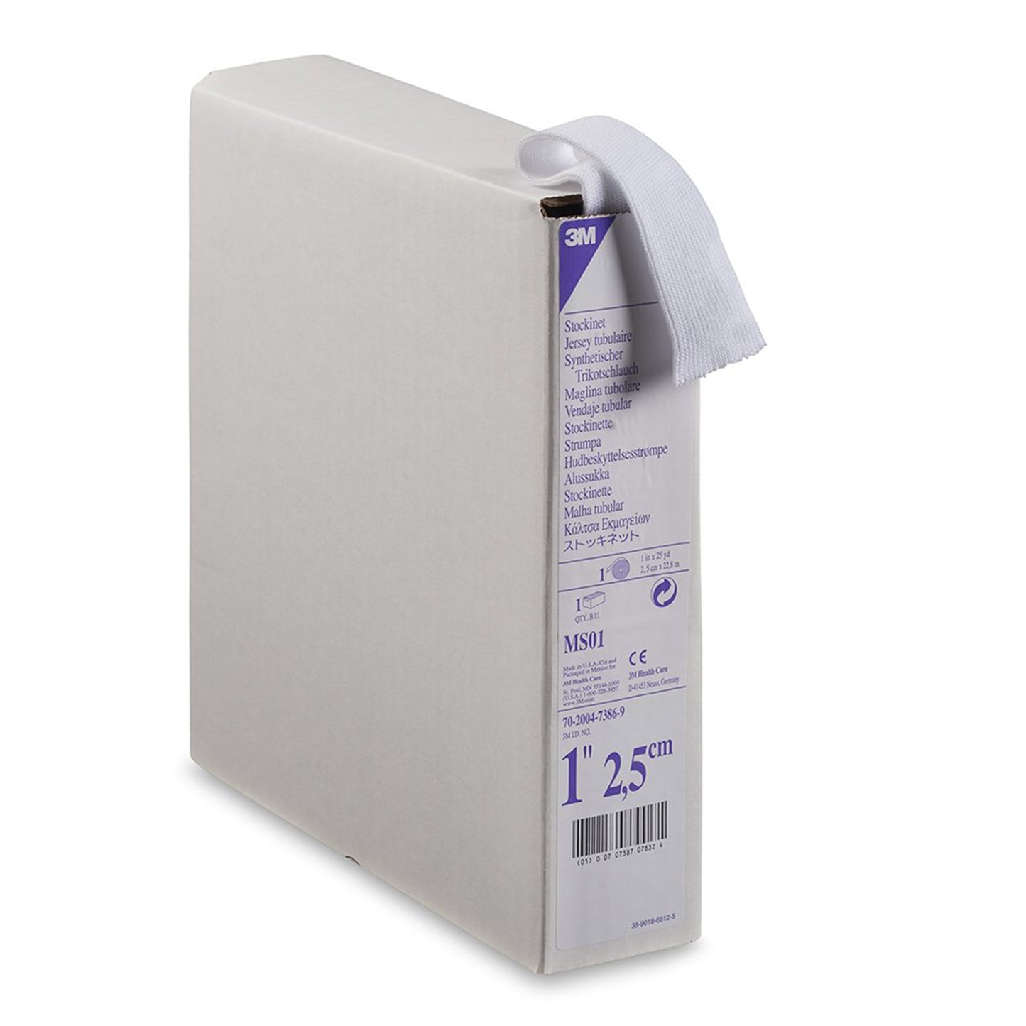 3M™ Synthetic Cast Stockinette, 1 Inch x 25 Yard MS01