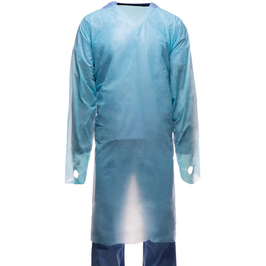 Protective Procedure Gown One Size Fits Most Blue NonSterile Not Rated Disposable 6011C25