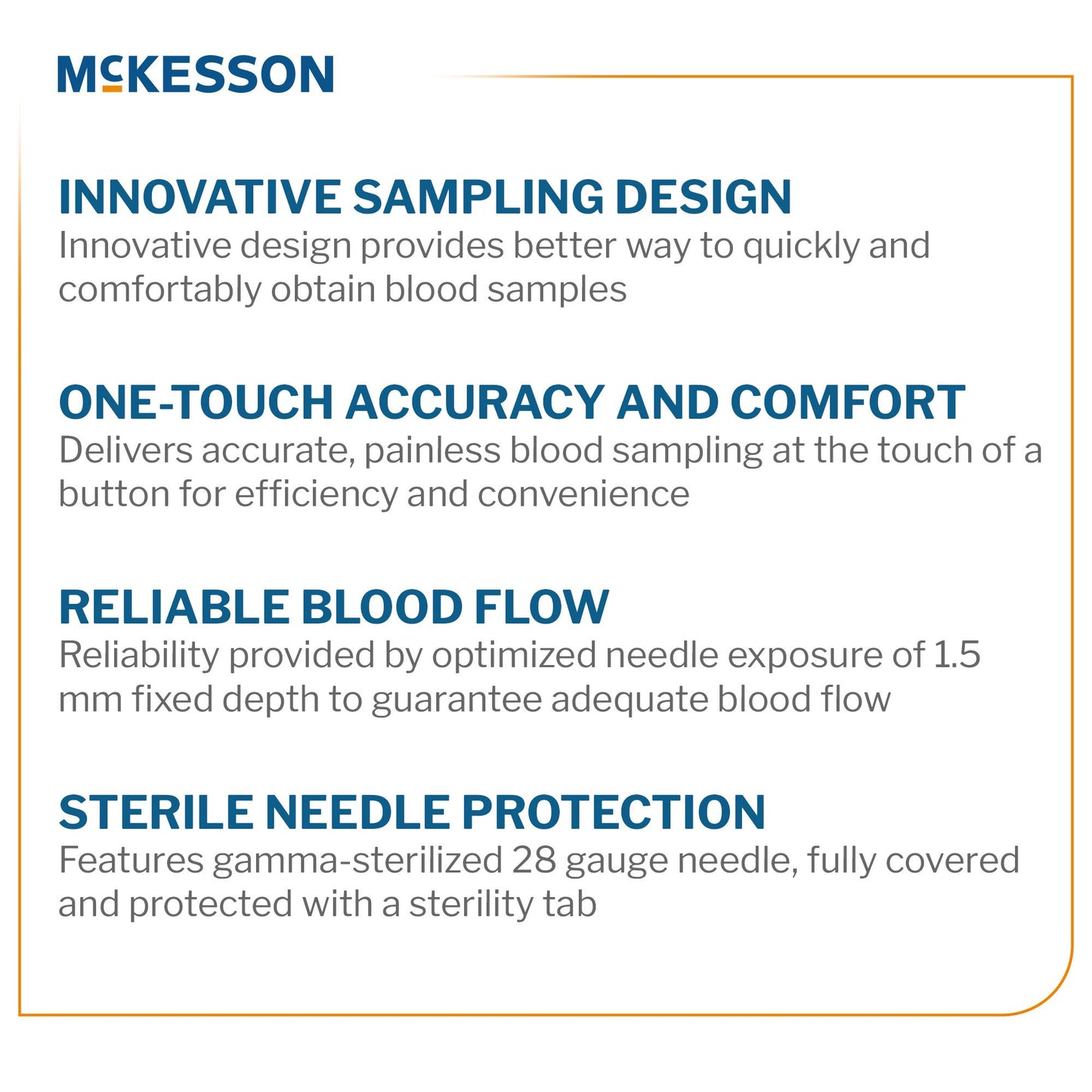 McKesson Push Button Safety Lancet, 28 Gauge 16-PBSL28GX