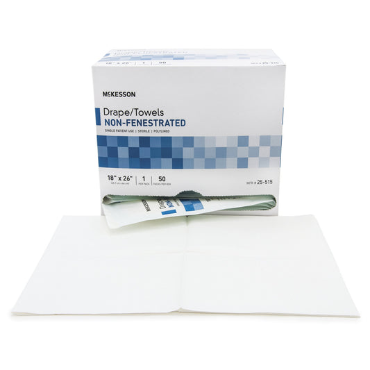 McKesson Brand McKesson Sterile Field General Purpose Drape, 18 x 26 Inch 25-515, Box of 50