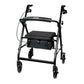 McKesson Folding Aluminum Four-Wheel Rollator, Black 146-R726BK
