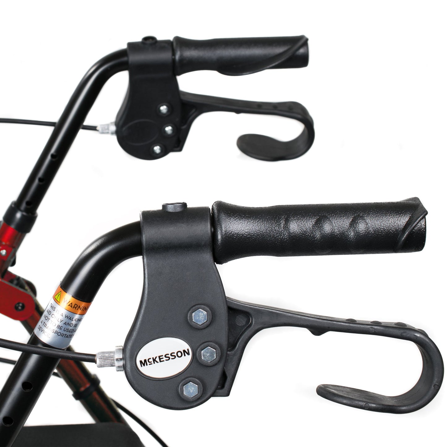 McKesson Folding Aluminum Four-Wheel Rollator, Red 146-R726RD