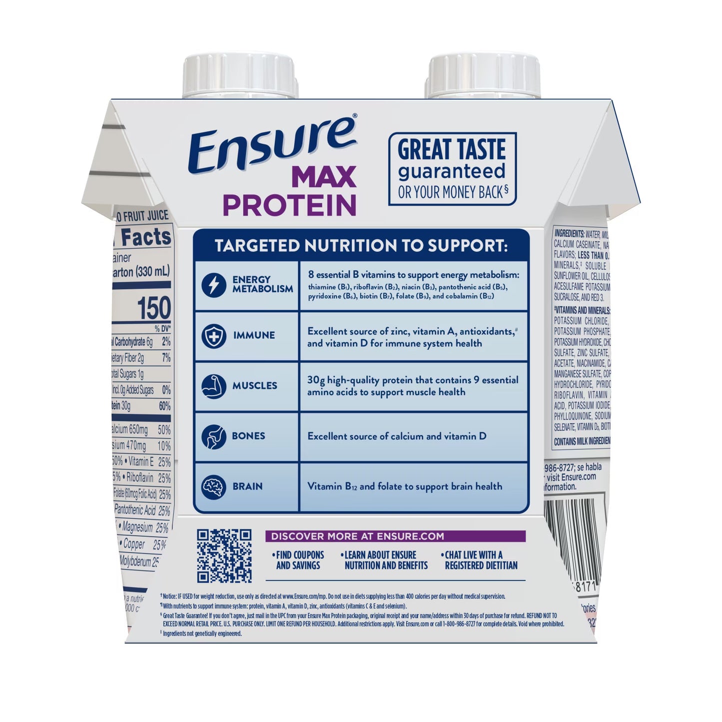 Ensure® Max Protein Shake, 30g Protein, Creamy Strawberry, 11 fl oz 68169