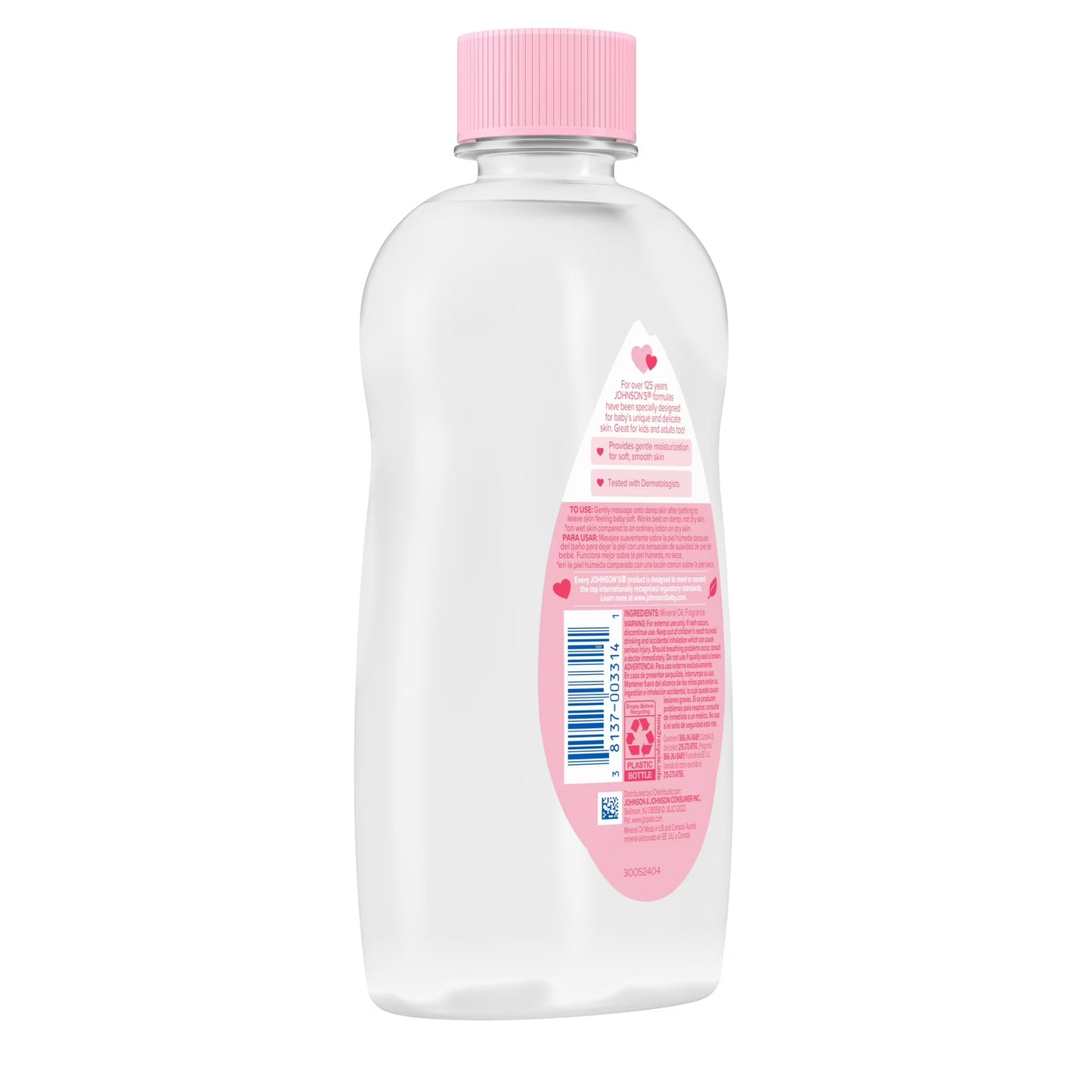 Johnson's® Baby Body Moisturizing Oil, Liquid Mineral Oil for Baby Massage, Original, 14 fl oz 100331400
