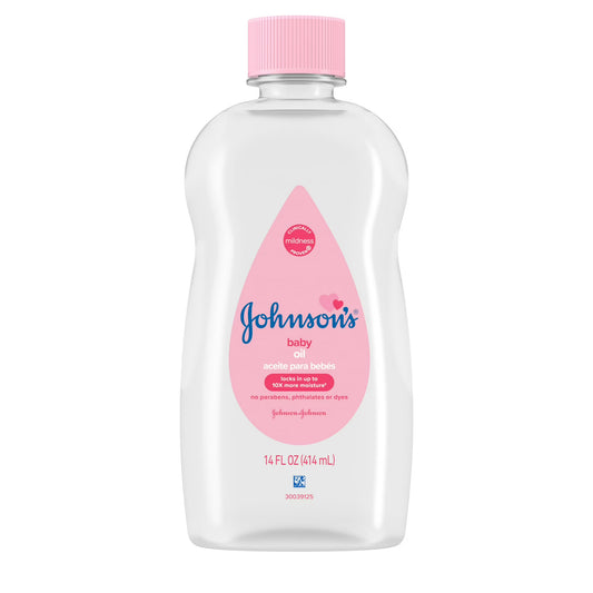 Johnson's® Baby Body Moisturizing Oil, Liquid Mineral Oil for Baby Massage, Original, 14 fl oz 100331400