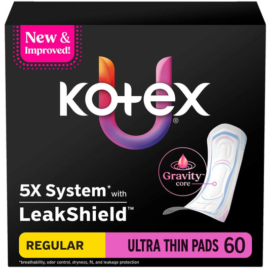 Kotex Ultra Thin Pads, Regular Absorbency - 58245