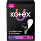 Kotex® Absorbent Flat Liners, Light Absorbency, Extra Coverage, 76 Count - 58319
