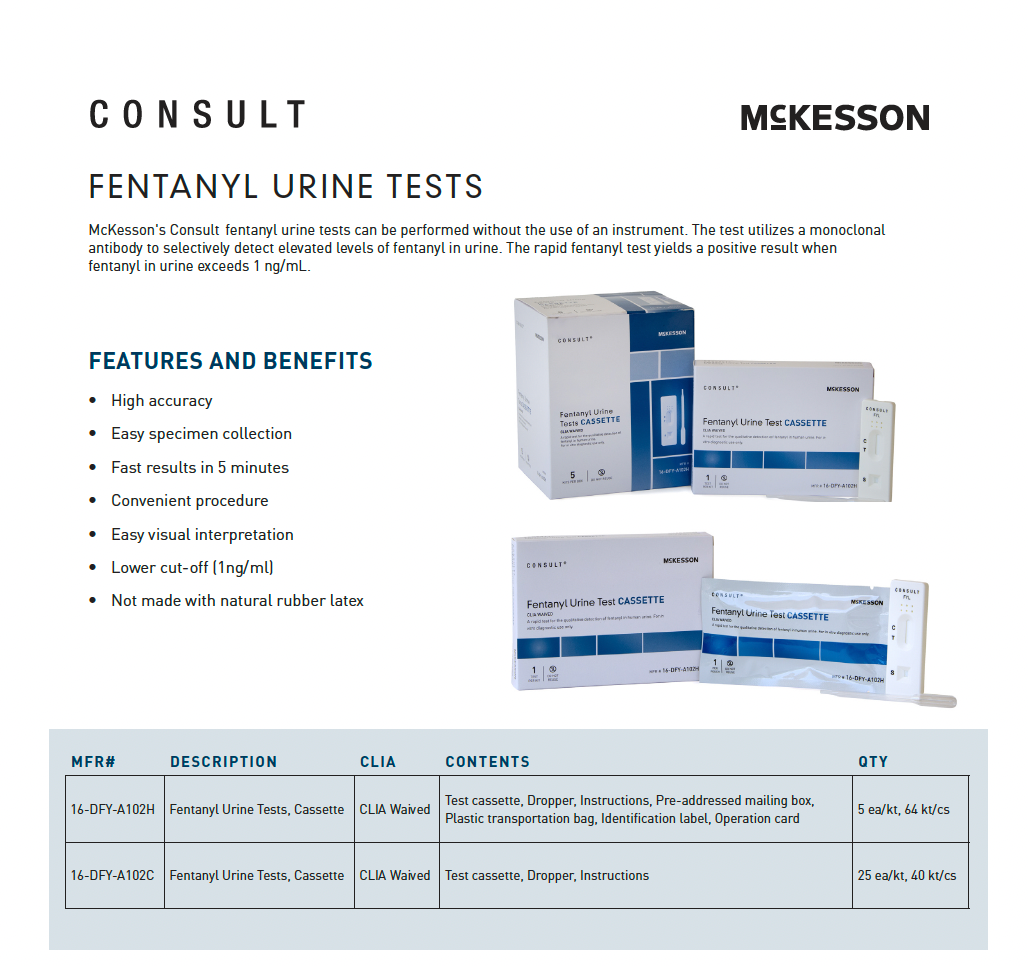 McKesson Fentanyl Urine Tests
