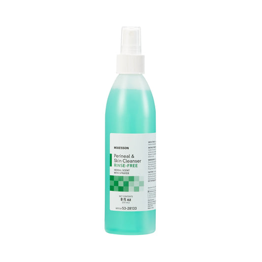 Rinse-Free Perineal Wash McKesson Liquid 8 oz. Pump Bottle Herbal Scent - 53-28133