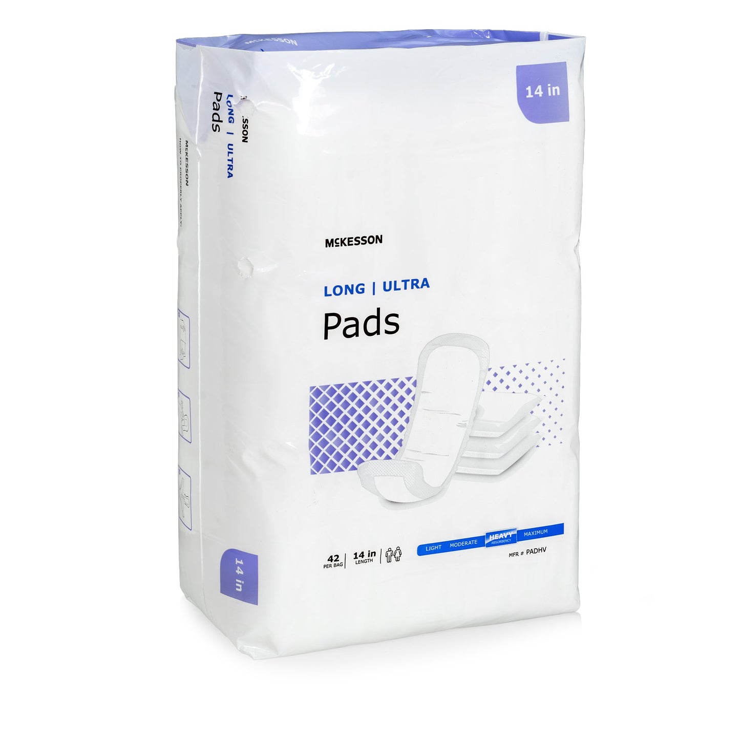 McKesson Ultra Heavy Absorbency Bladder Control Pad 14" Length PADHV