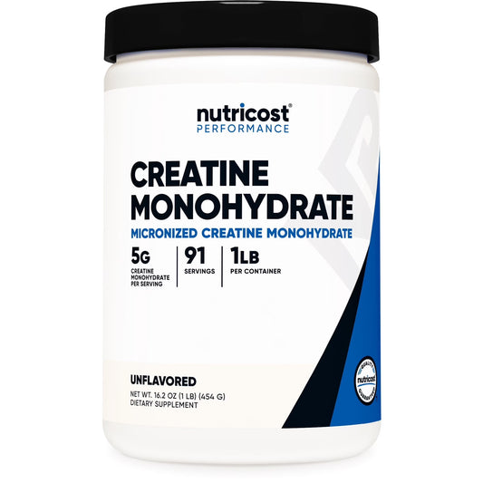 Nutricost Creatine Monohydrate Powder UF (1 lb, 91 Servings) | Amino Acid Supplement for Men and Women NCW015309