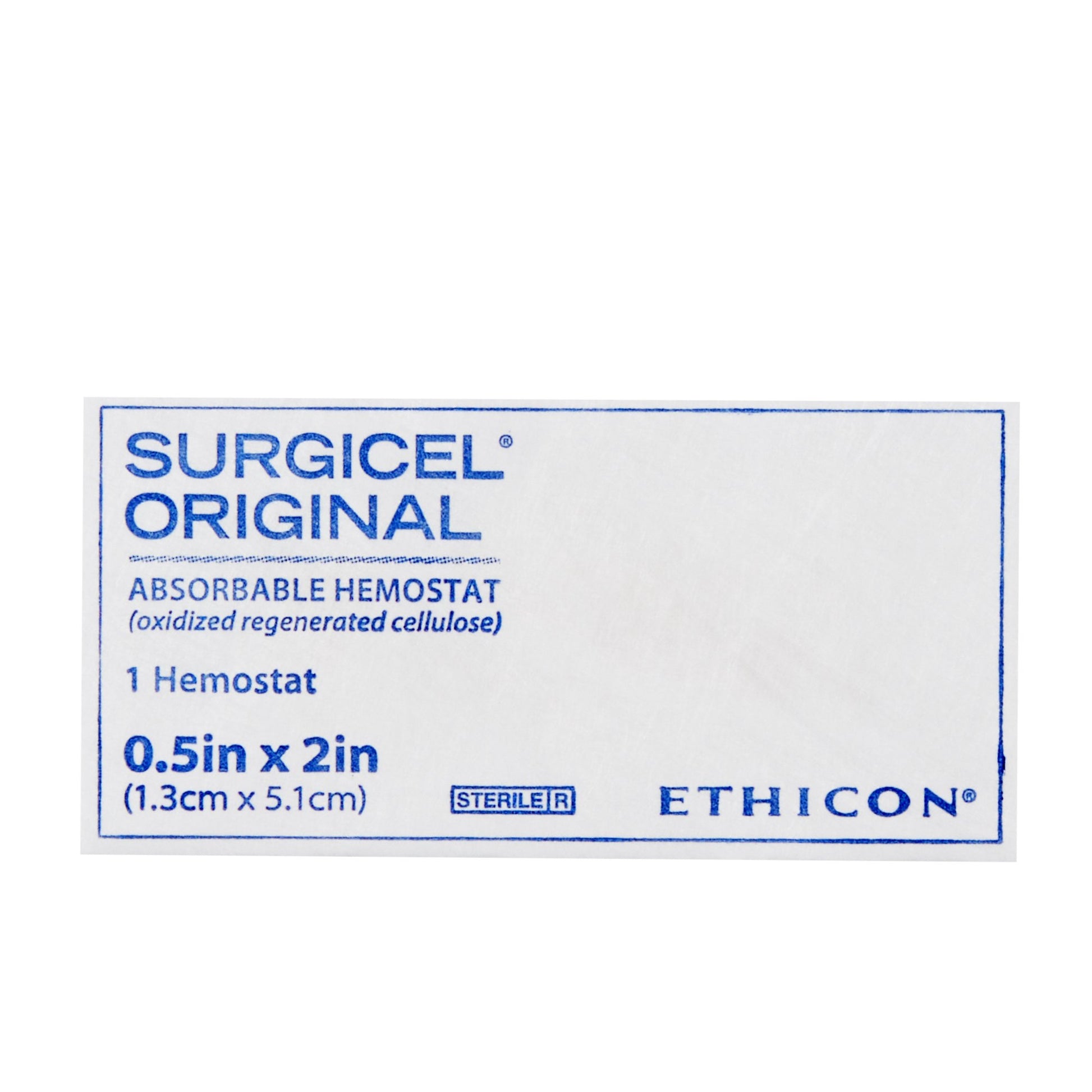 Hemostatic Agent Surgicel 1/2 X 2 Inch Sterile - 1955S Hemostatic Agent Surgicel 1/2 X 2 Inch Sterile - 1955S