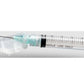 Safety Hypodermic Syringe with Needle McKesson Prevent® 3 mL 1 Inch 25 Gauge Hinged Safety Needle Ultra Thin Wall - 102-SN3C251S3