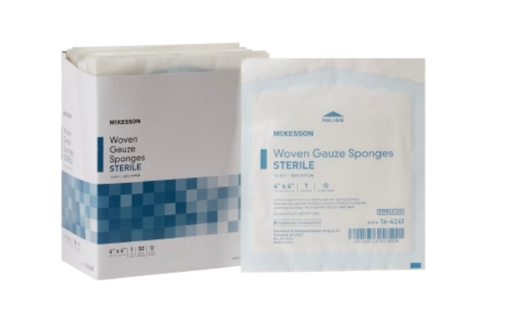 McKesson Gauze Sponge 4" x 4" Sterile - 16-4241