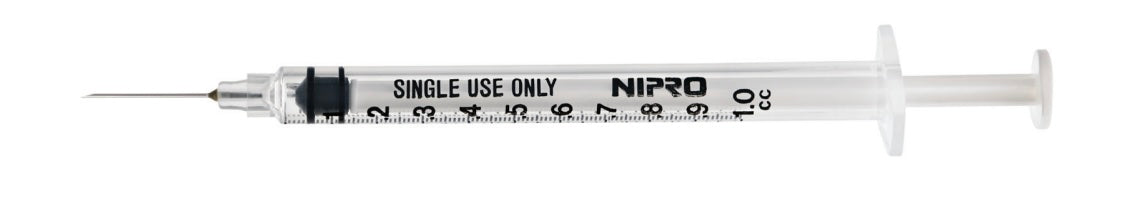 Nipro Medical 3mL  Standard Hypodermic Syringe with Needle