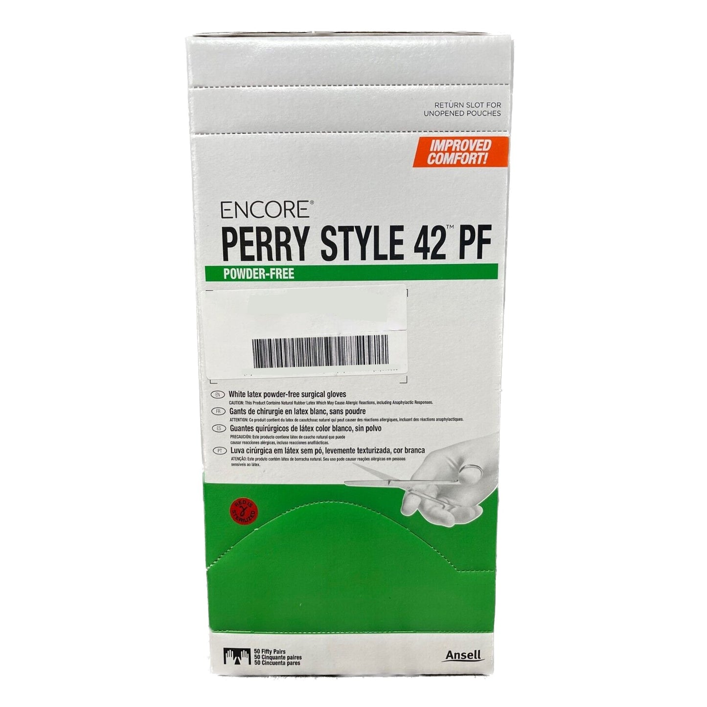 Encore® Perry® Style 42® PF Latex Surgical Glove, Size 6.5, Natural 5711102PF