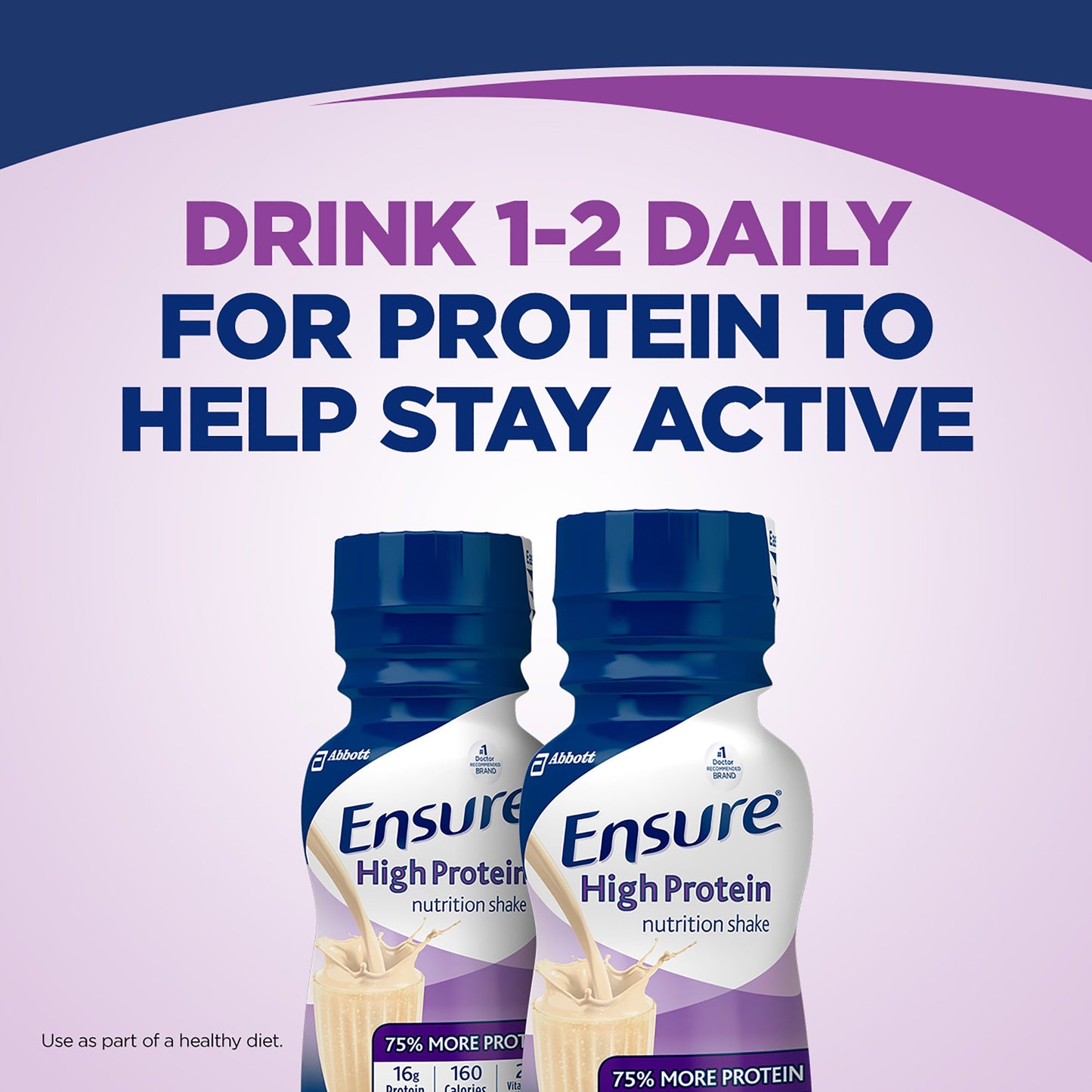 Ensure® High Protein Therapeutic Nutrition, Vanilla, 8-ounce bottle 64136