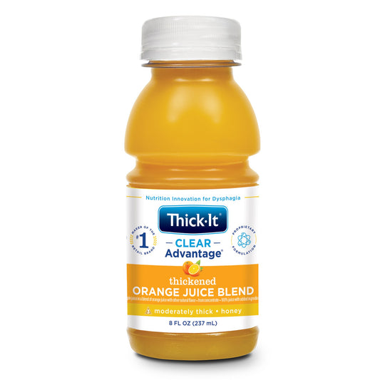 Thickened Beverage Thick-It® Clear Advantage® 8 oz. Bottle Orange Flavor Liquid IDDSI Level 3 Moderately Thick/Liquidized - B478-L9044