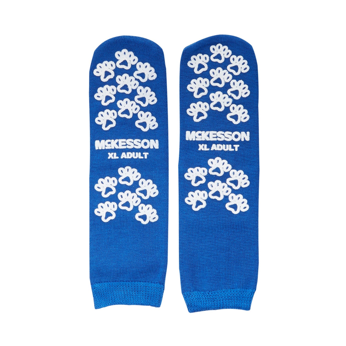 Slipper Socks McKesson Terries™ Unisex Adult X-Large Double Tread Single Patient Use Royal Blue - 40-3816-001