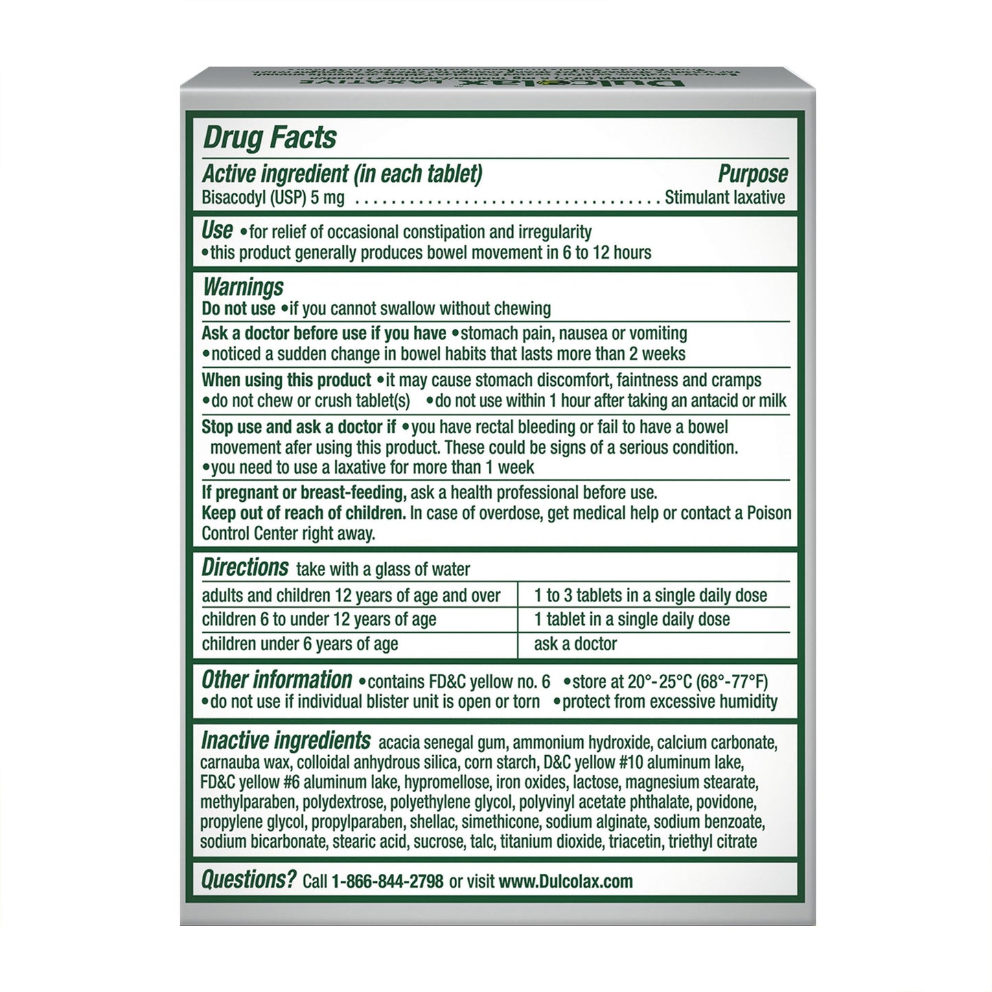 Dulcolax® Bisacodyl Laxative 81421002002