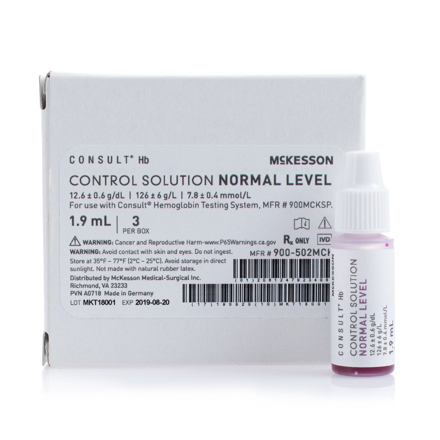 Control Consult™ Hb Hemoglobin Normal Level 3 X 1.9 mL - 900-502MCK