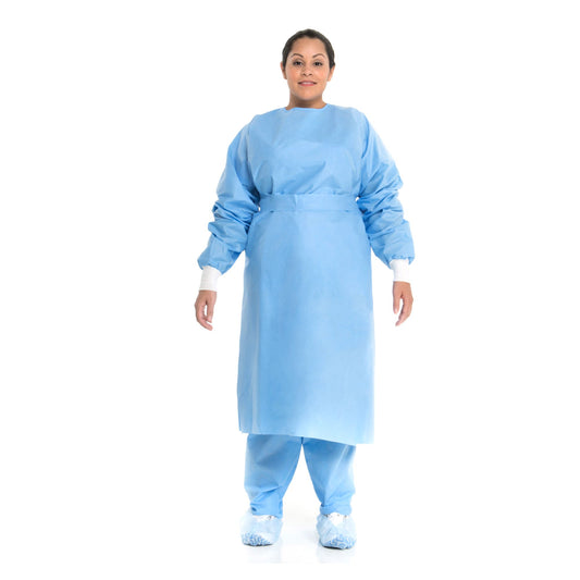 Protective Procedure Gown Halyard X-Large Blue NonSterile Not Rated Disposable - 69028