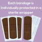Tru-Colour Skin Tone Shade Fabric Bandage Adhesive Strip, Dark Brown, 1 x 3 Inch TCB-PLS100