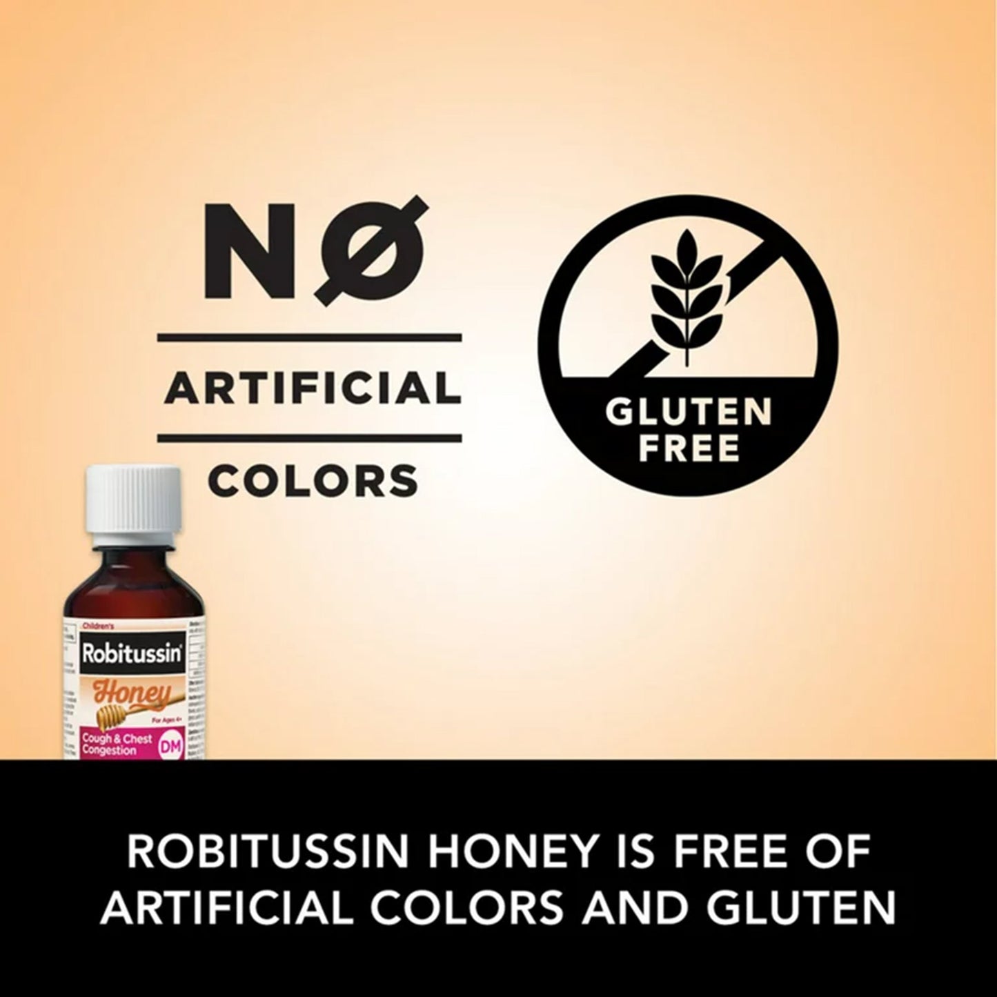 Robitussin Children's Honey Cough & Chest Congestion DM Liquid, 4-ounce bottle 00031876012