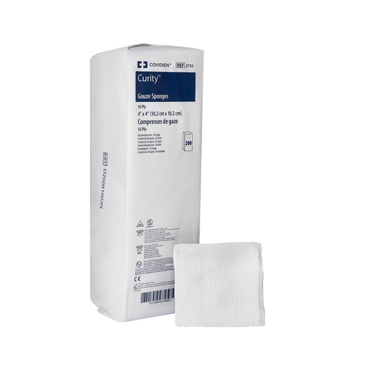 Cardinal Curity NonSterile USP Type VII Gauze Sponge, 4 x 4 Inch 2733-, 1 Each