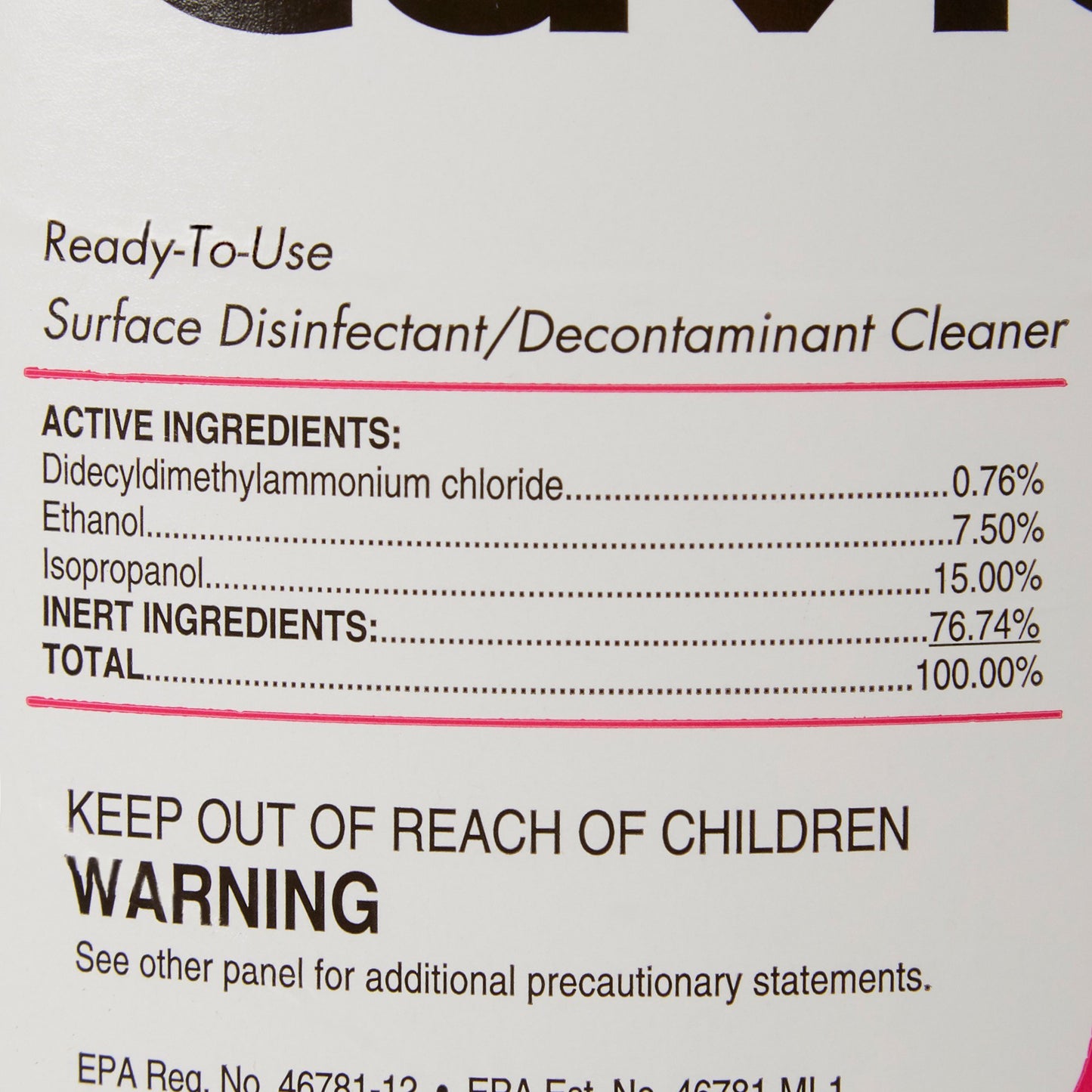 CaviCide1™ Surface Disinfectant Cleaner 13-5000