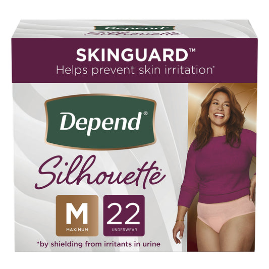 Female Adult Absorbent Underwear Depend® Silhouette® Waistband Style Medium Disposable Heavy Absorbency - 51450