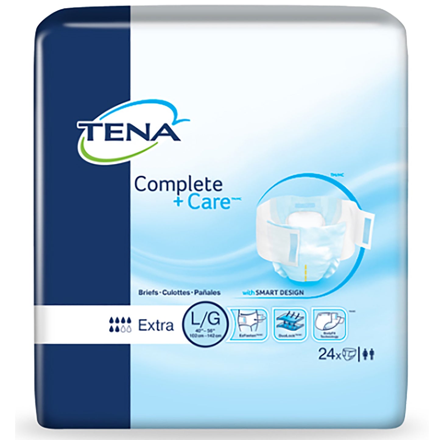 Tena® Complete +Care™ Extra Incontinence Brief, Large 69970