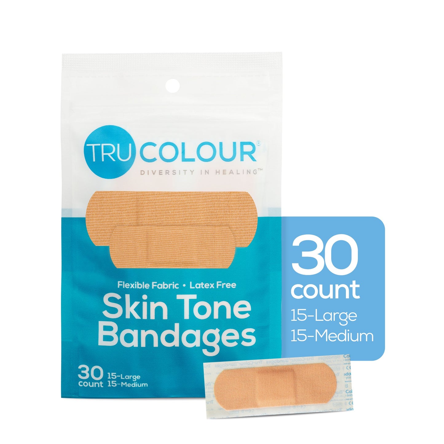 Tru-Colour Skin Tone Adhesive Bandages for Fair Skin Tone Shades TCB-161