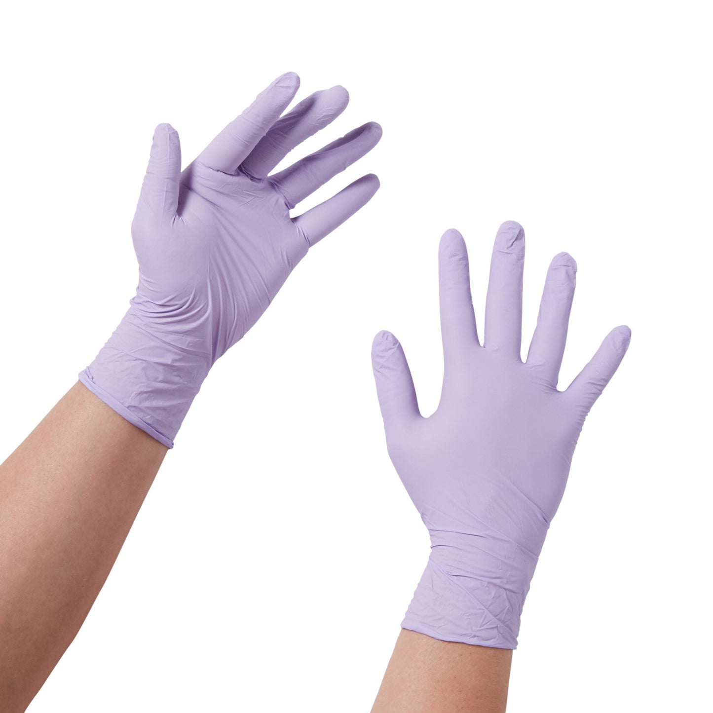 Exam Glove Halyard™ Lavender™ Medium NonSterile Nitrile Standard Cuff Length Textured Fingertips Lavender Not Rated - 52818