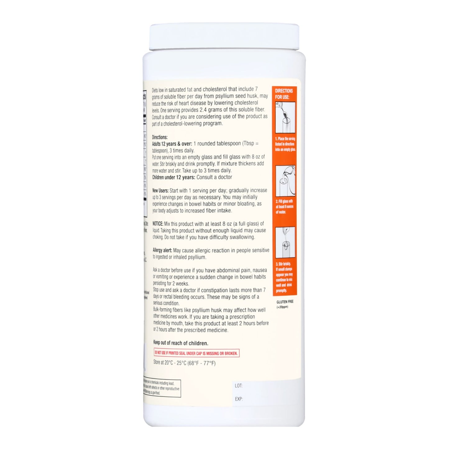 Foster & Thrive™ Fiber Powder Original Texture Orange 01093995615