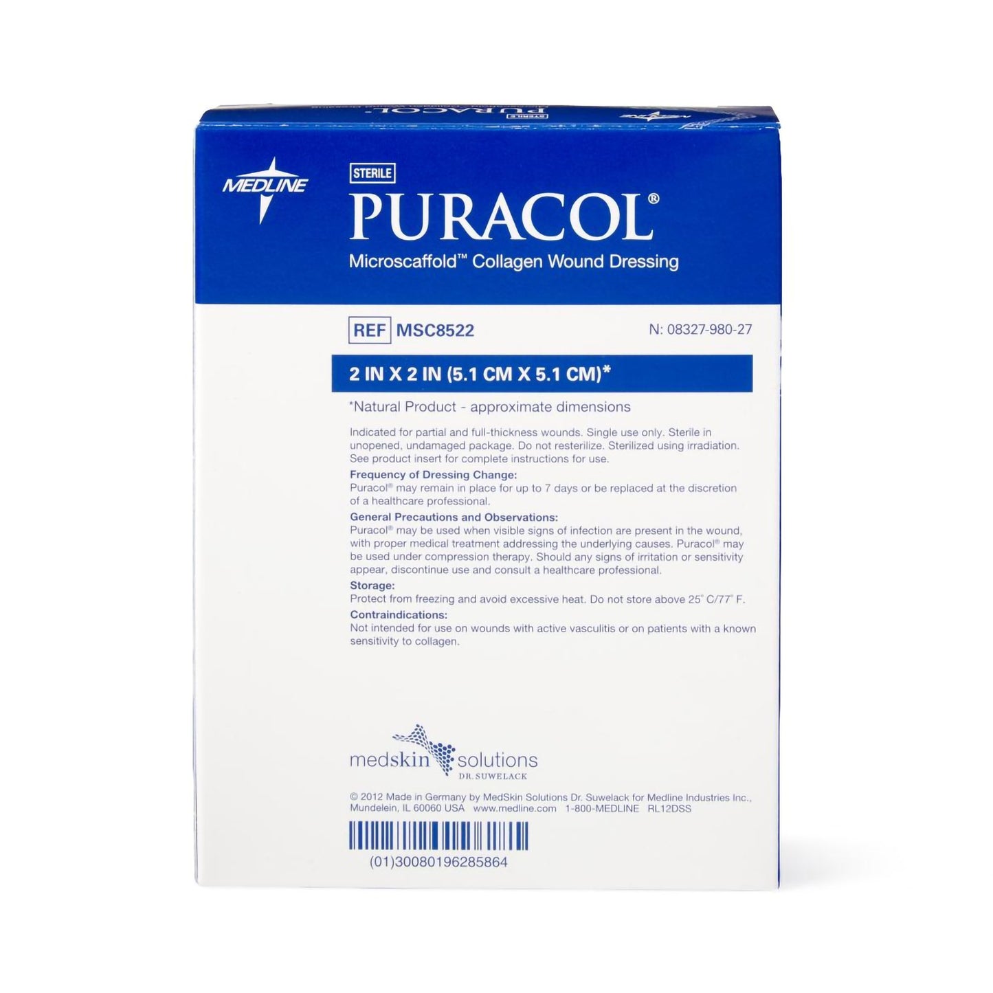 Puracol™ Collagen Wound Dressing, 2 x 2 inch MSC8522