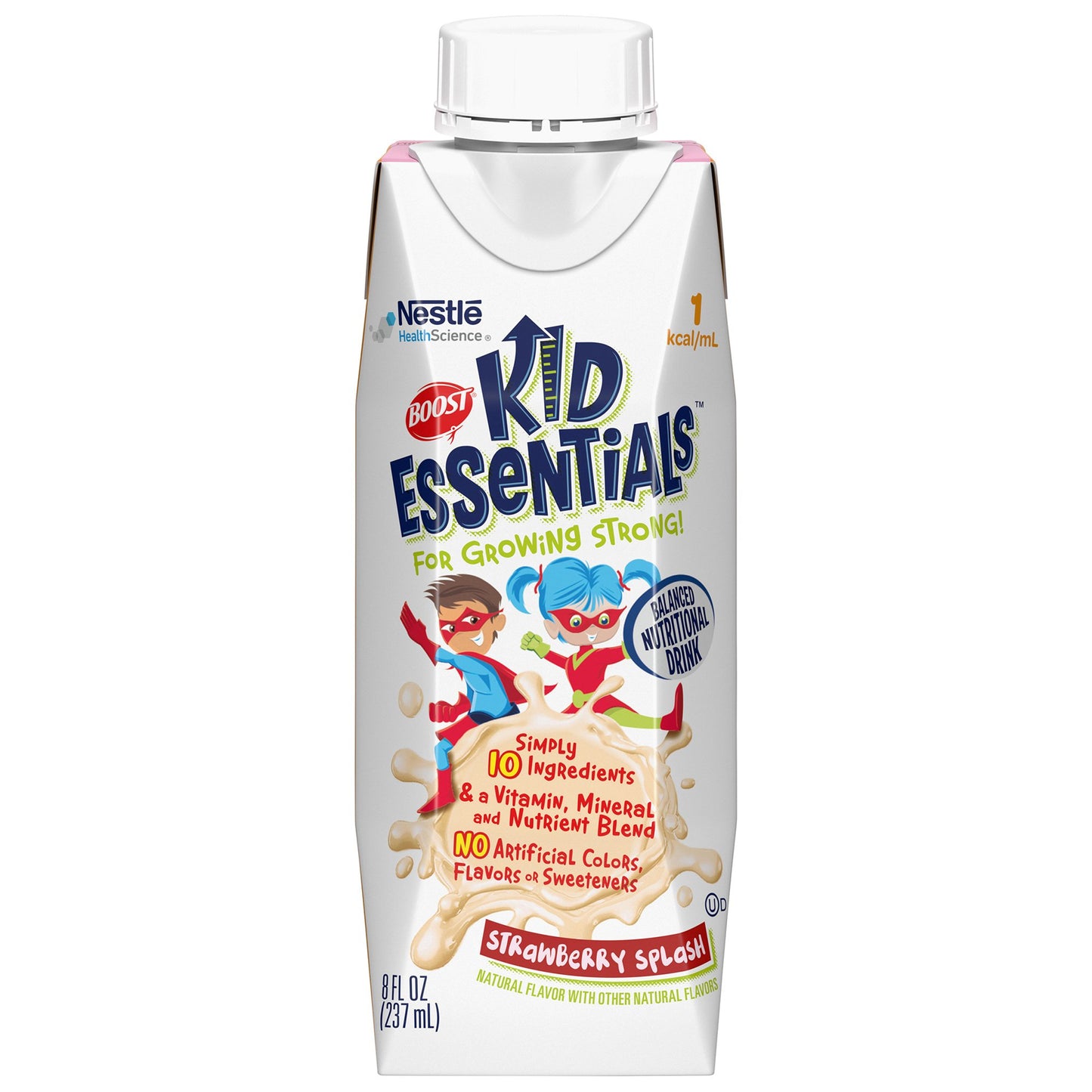 Boost® Kid Essentials™ Balanced Nutritional Drink, Strawberry, 8-ounce carton 00043900285740