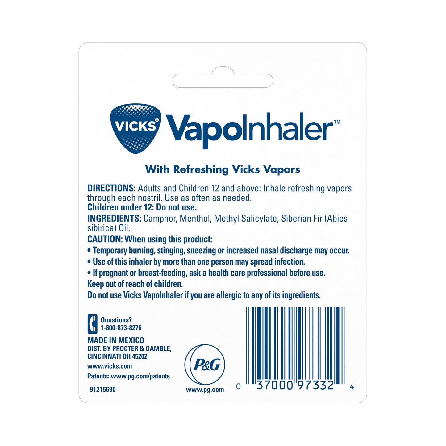 VapoInhaler™ Cold and Cough Relief 03700097332