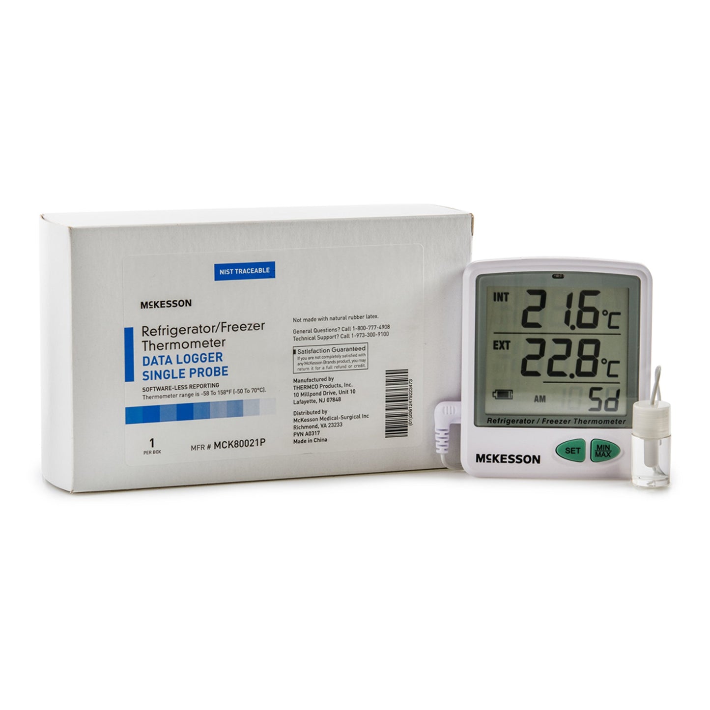 McKesson Datalogging Refrigerator/Freezer Thermometer, -58° to +158° F MCK80021P