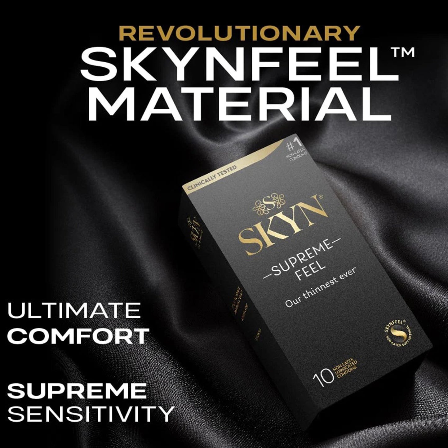 Condom SKYN® Supreme Lubricated One Size Fits Most 30 Per Box 210275