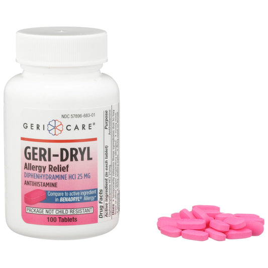 Allergy Relief Geri-Dryl 25 mg Strength Tablet 100 per Bottle - 681-01-GCP