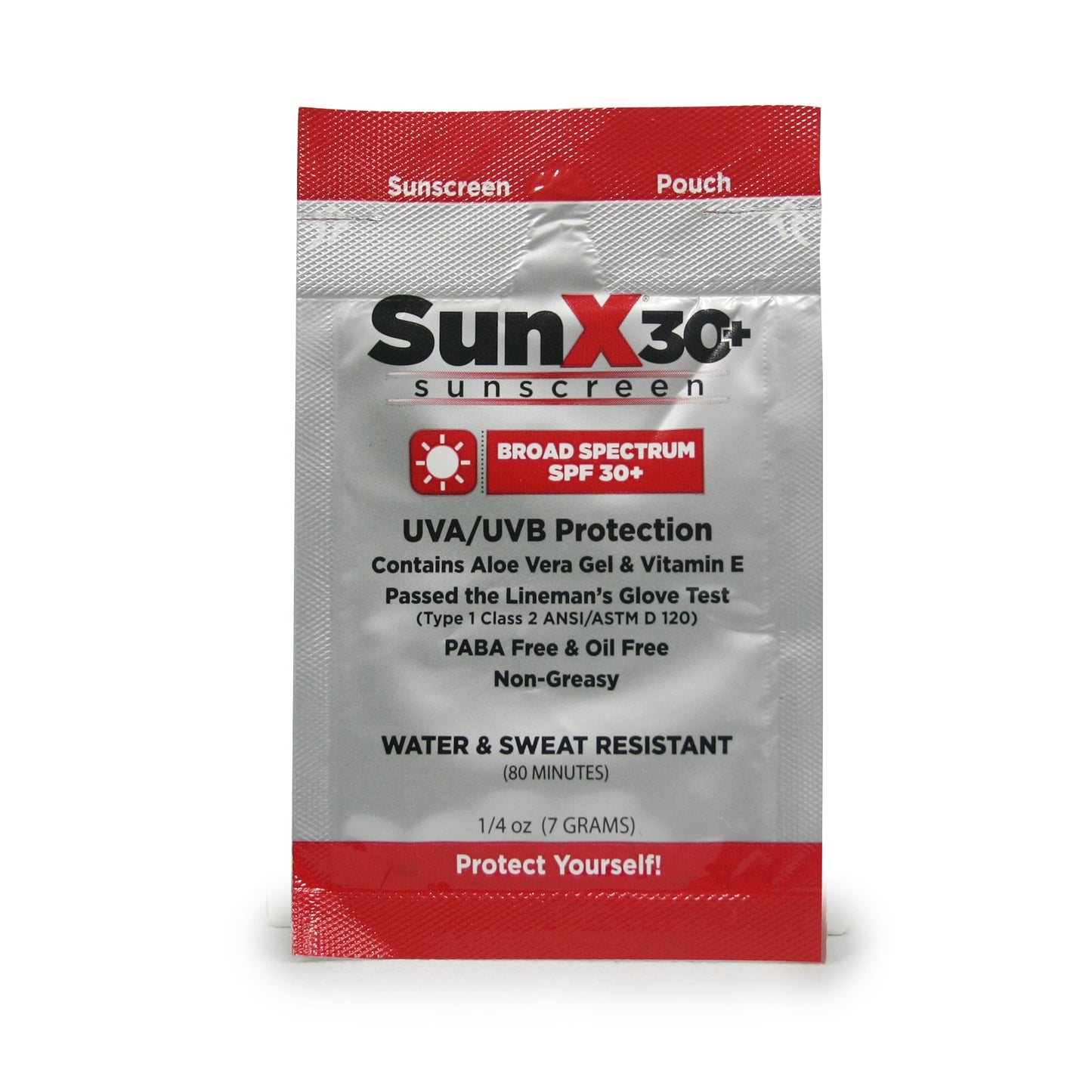 SunX® SPF 30+ Sunscreen with Dispenser Box, Individual Packet 71430