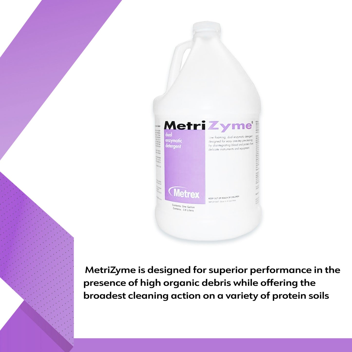 MetriZyme® Dual Enzymatic Instrument Detergent, 1 gal Jug 10-4000
