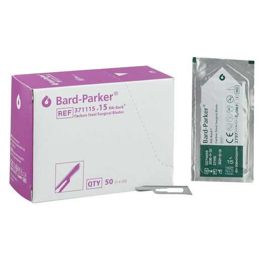 Surgical Blade Bard-Parker® Rib-Back® Carbon Steel No. 15 Sterile - 371115